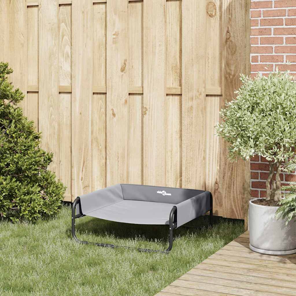Hundebett Hellgrau ML Oxford-Gewebe und Stahl