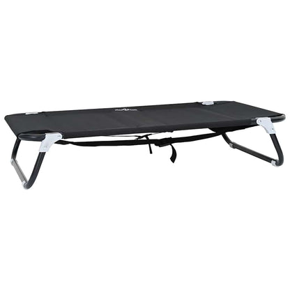 Hundebett Schwarz ML Oxford-Gewebe und Stahl