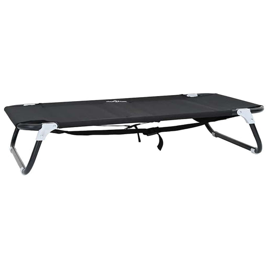 Hundebett Schwarz ML Oxford-Gewebe und Stahl