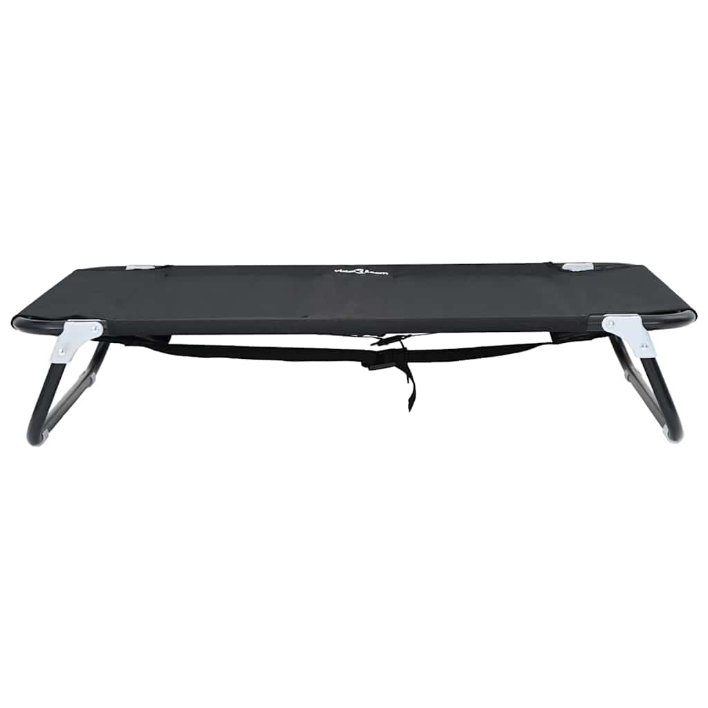 Hundebett Schwarz ML Oxford-Gewebe und Stahl