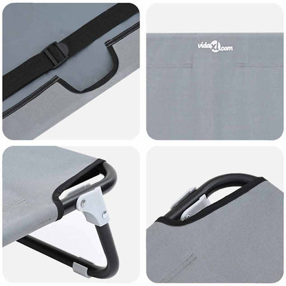 Hundebett Hellgrau 90 x 55 x 18 cm Oxford-Gewebe und Stahl
