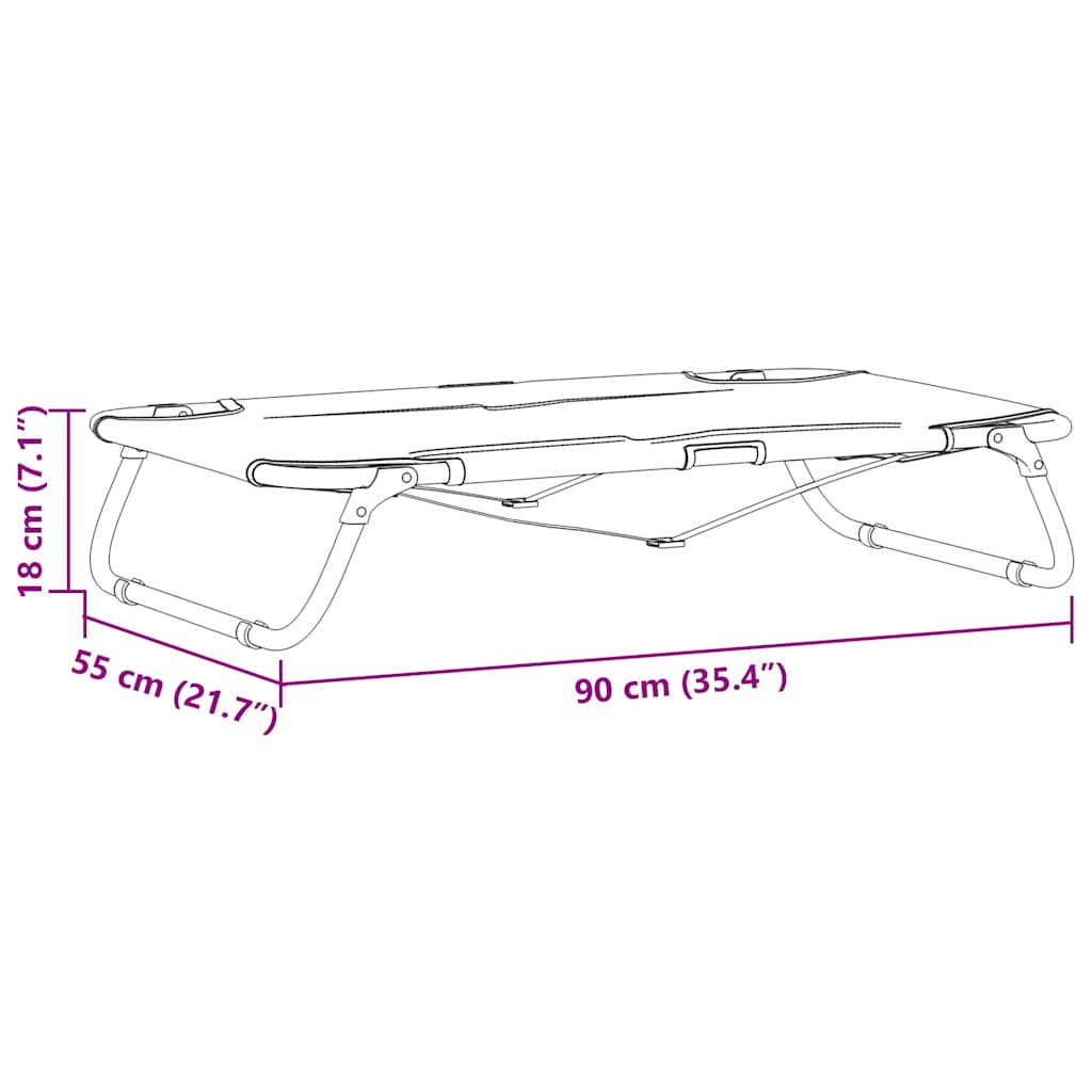 Hundebett Hellgrau 90 x 55 x 18 cm Oxford-Gewebe und Stahl