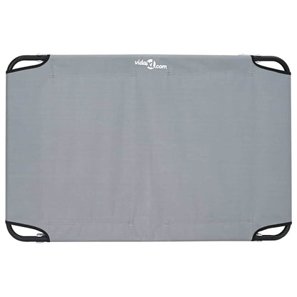 Hundebett Hellgrau 90 x 55 x 18 cm Oxford-Gewebe und Stahl