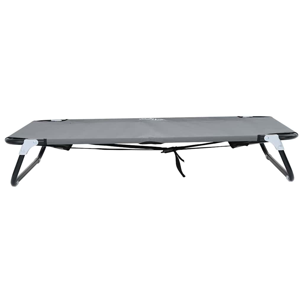 Hundebett Hellgrau 105 x 65 x 18 cm Oxford-Gewebe und Stahl