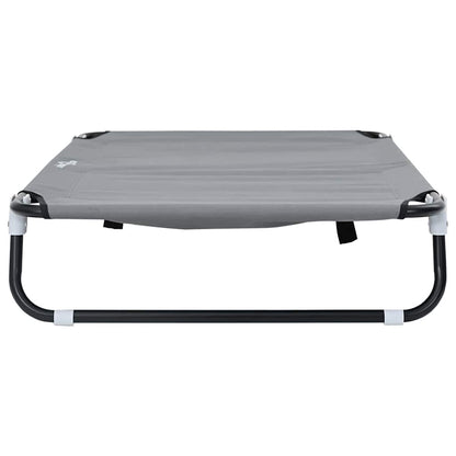 Hundebett Hellgrau 105 x 65 x 18 cm Oxford-Gewebe und Stahl