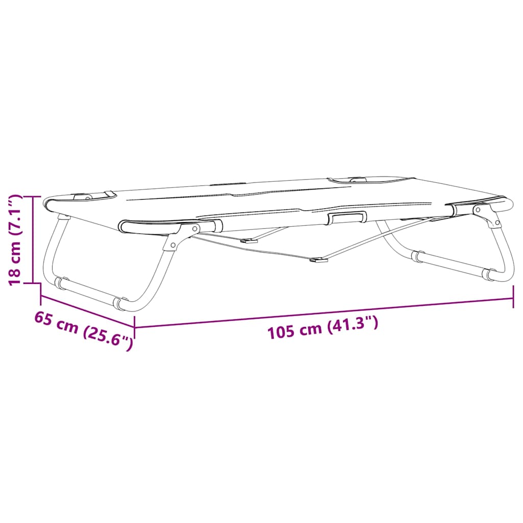 Hundebett Hellgrau 105 x 65 x 18 cm Oxford-Gewebe und Stahl