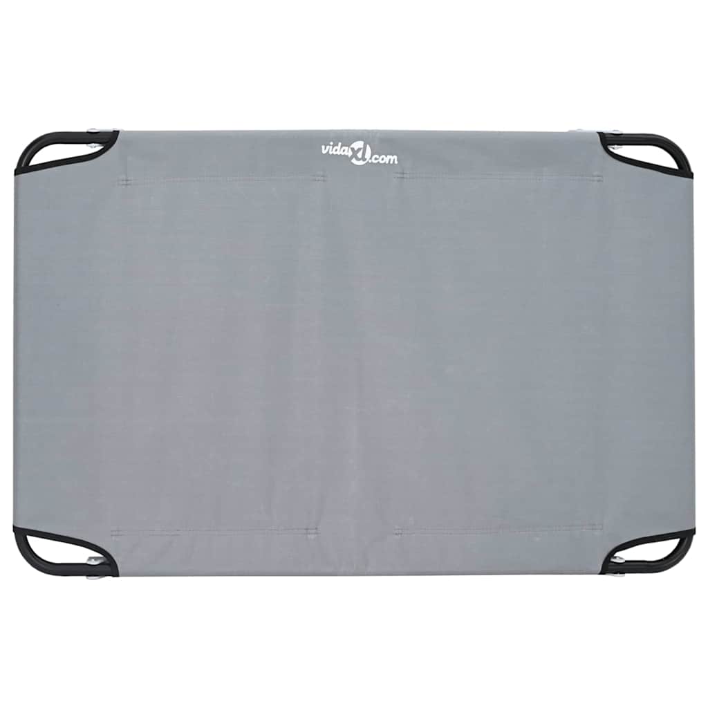 Hundebett Hellgrau 105 x 65 x 18 cm Oxford-Gewebe und Stahl