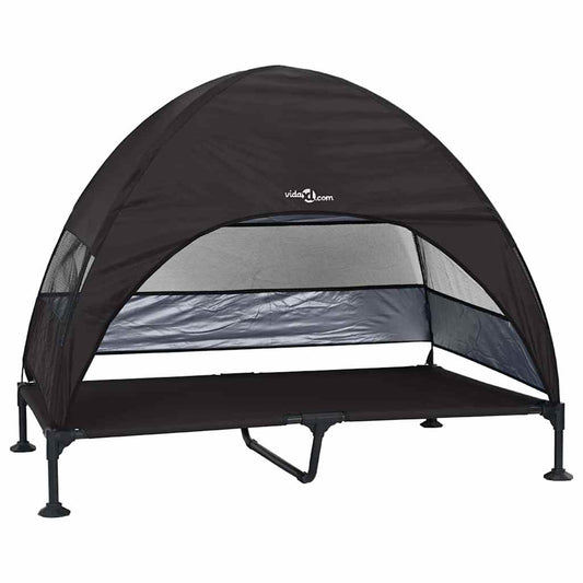 Hochgelegtes Hundebett Schwarz 127 x 81 x 108 cm