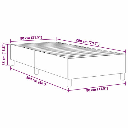 Boxspringbett Dunkelgrau 80 x 200 cm Cordstoff