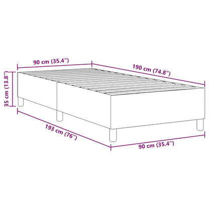Boxspringbett Grau-Grün 90 x 190 cm Cordstoff