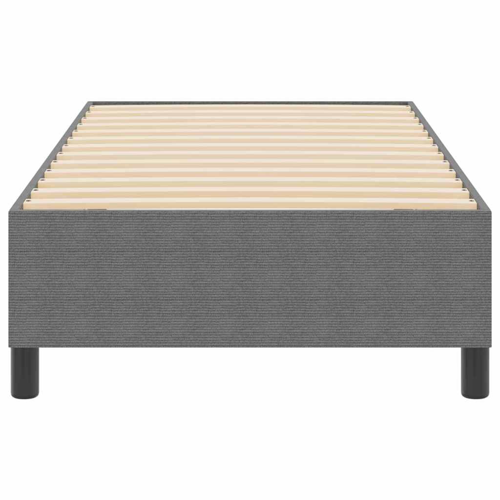 Boxspringbett Hellgrau 90 x 200 cm Cordstoff