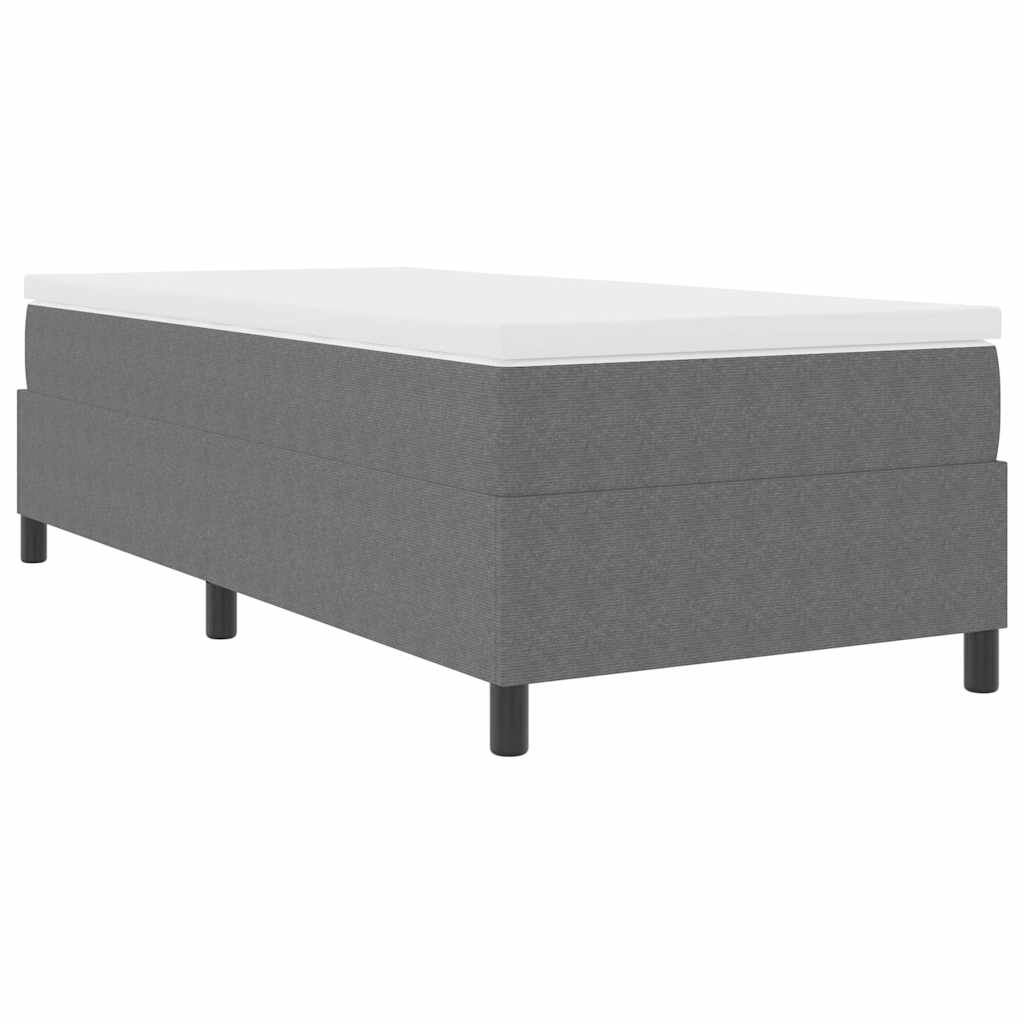 Boxspringbett Hellgrau 90 x 200 cm Cordstoff