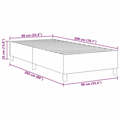 Boxspringbett Hellgrau 90 x 200 cm Cordstoff