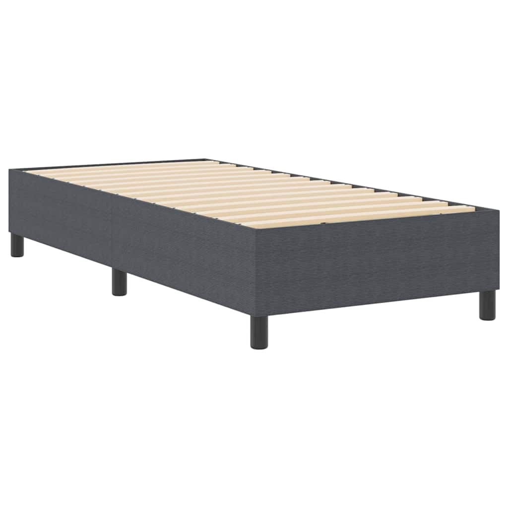 Boxspringbett Dunkelgrau 100 x 200 cm Cordstoff