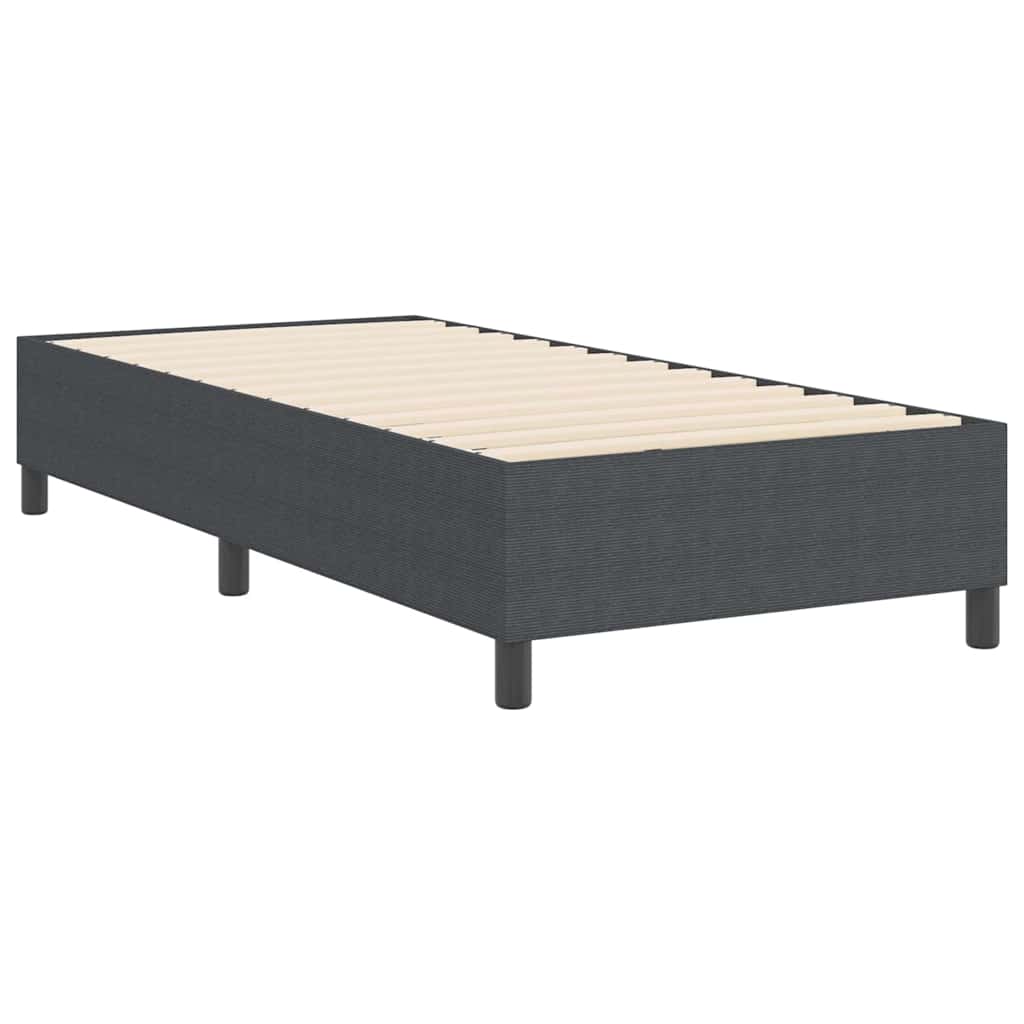 Boxspringbett Dunkelgrau 100 x 200 cm Cordstoff