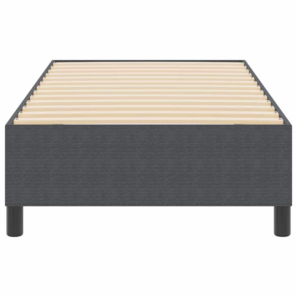Boxspringbett Dunkelgrau 100 x 200 cm Cordstoff