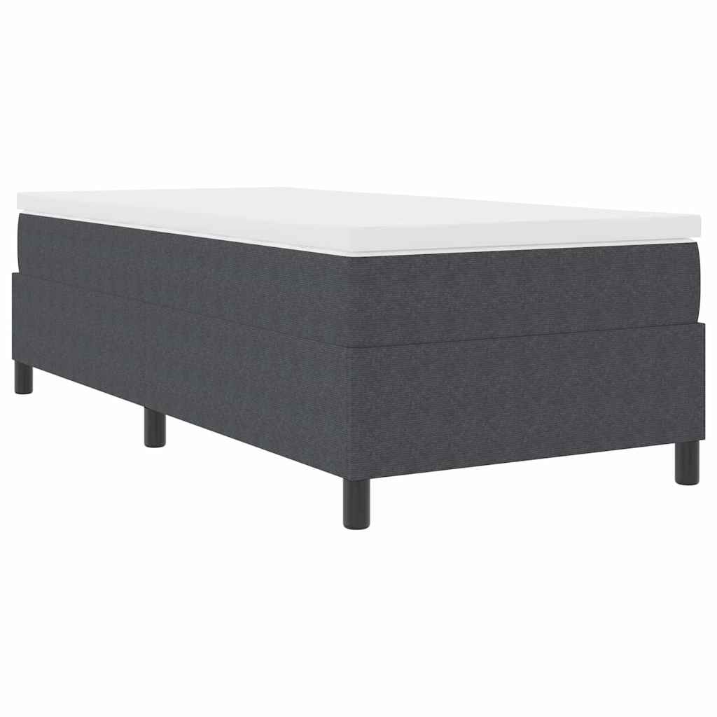 Boxspringbett Dunkelgrau 100 x 200 cm Cordstoff