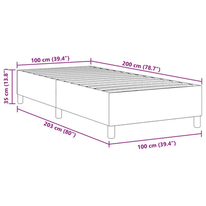 Boxspringbett Dunkelgrau 100 x 200 cm Cordstoff