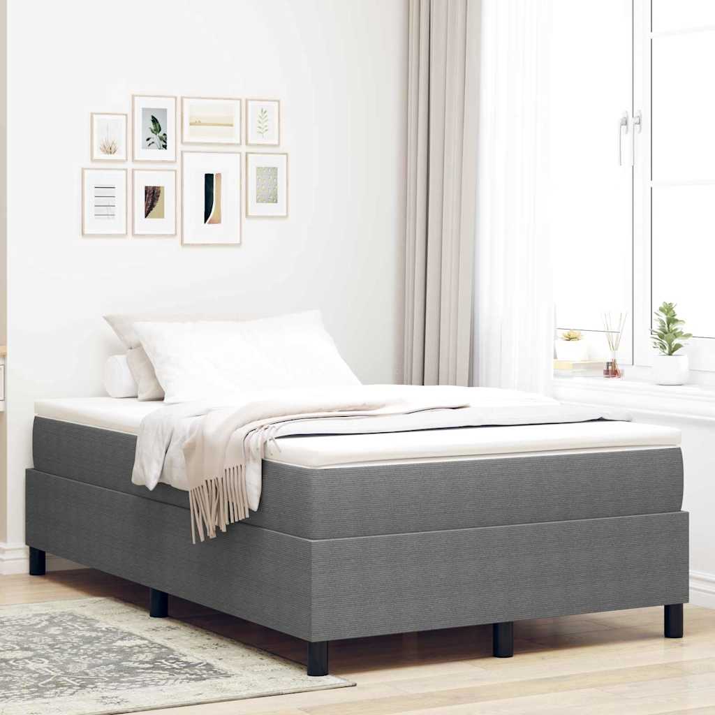 Boxspringbett Hellgrau 120 x 190 cm Cordstoff
