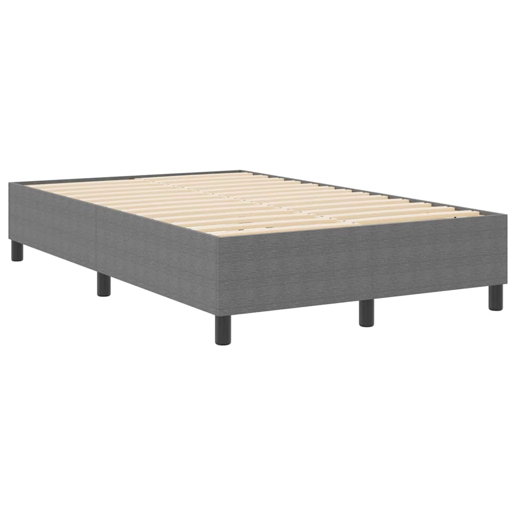 Boxspringbett Hellgrau 120 x 190 cm Cordstoff