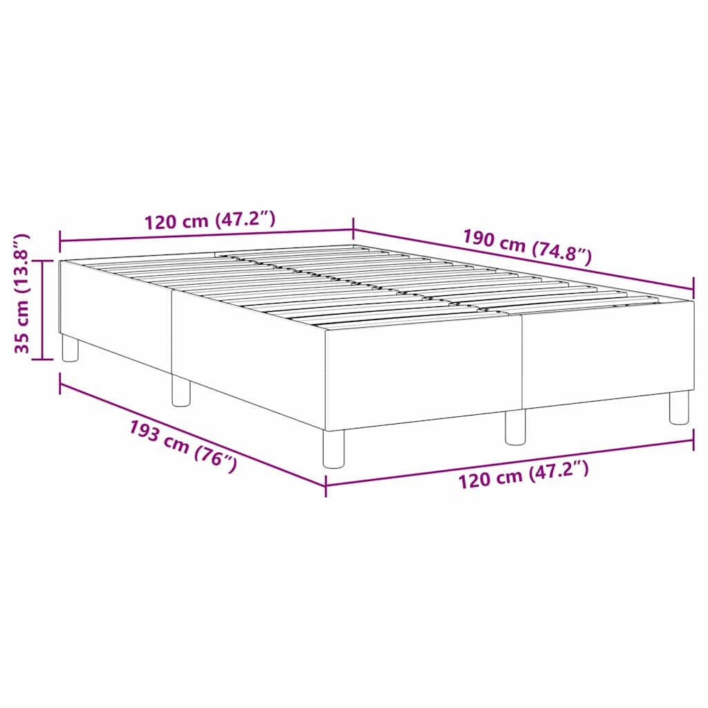 Boxspringbett Hellgrau 120 x 190 cm Cordstoff
