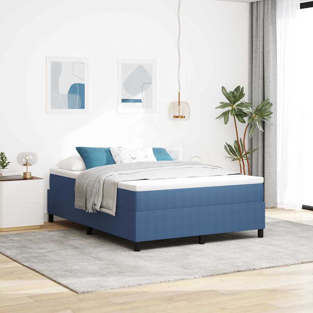 Boxspringbett Blau 140 x 190 cm Cordstoff