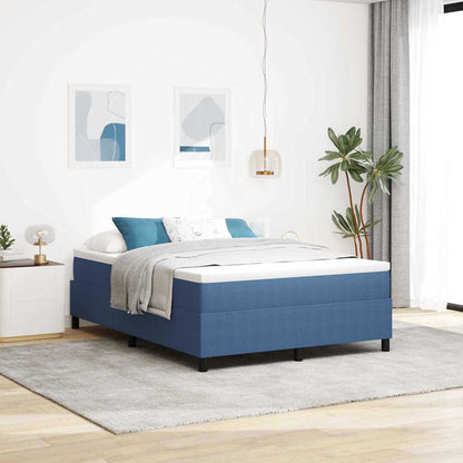Boxspringbett Blau 140 x 190 cm Cordstoff