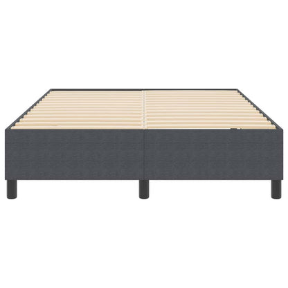 Boxspringbett Dunkelgrau 140 x 200 cm Cordstoff