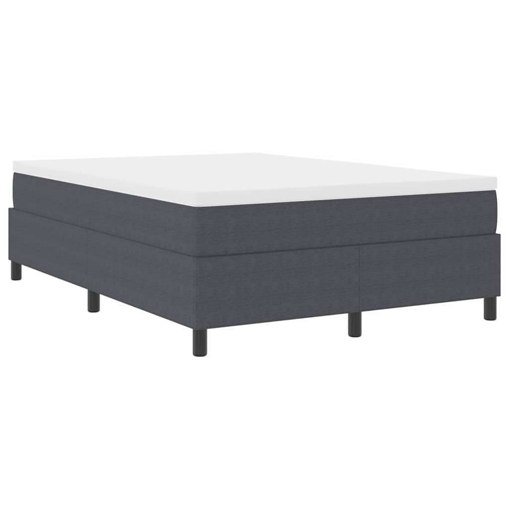 Boxspringbett Dunkelgrau 140 x 200 cm Cordstoff