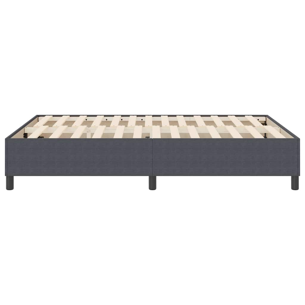 Boxspringbett Dunkelgrau 140 x 200 cm Cordstoff