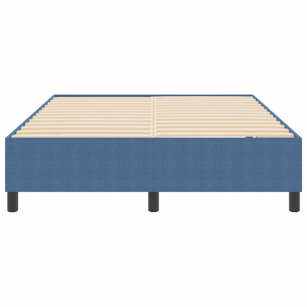 Boxspringbett Blau 140 x 200 cm Cordstoff