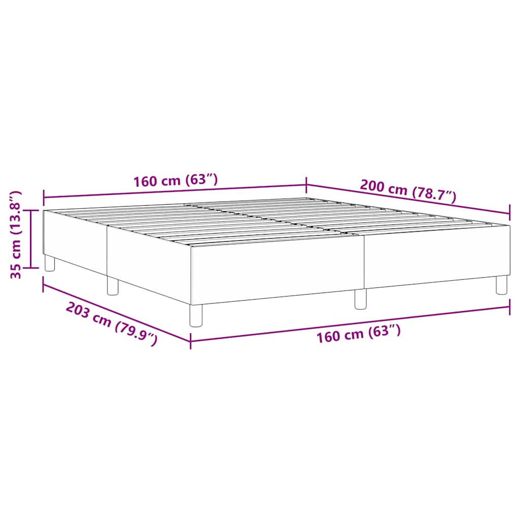 Boxspringbett Grau-Grün 160 x 200 cm Cordstoff