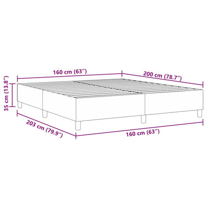 Boxspringbett Grau-Grün 160 x 200 cm Cordstoff