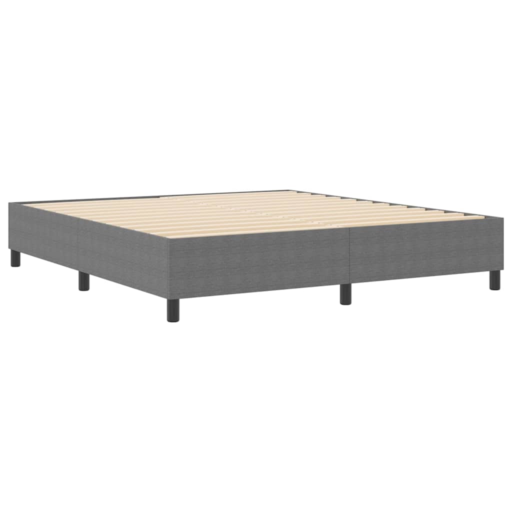 Boxspringbett Hellgrau 180 x 200 cm Cordstoff