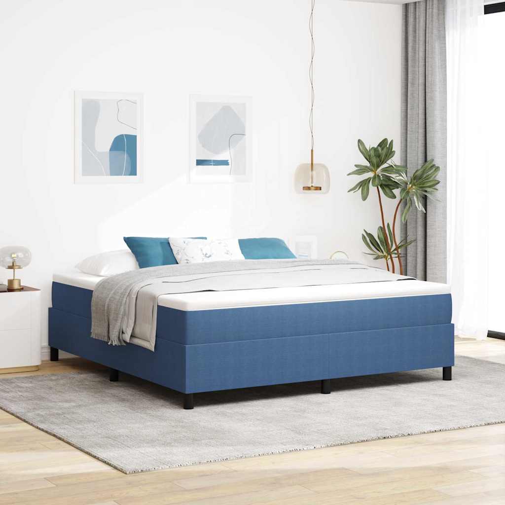 Boxspringbett Blau 180 x 200 cm Cordstoff