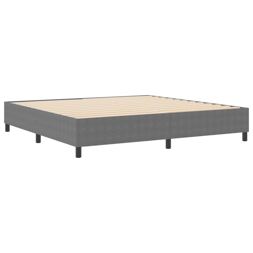 Boxspringbett Hellgrau 200 x 200 cm Cordstoff