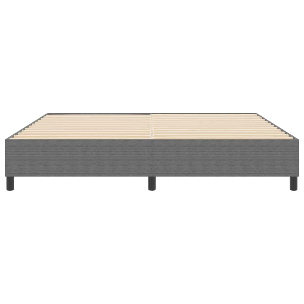 Boxspringbett Hellgrau 200 x 200 cm Cordstoff