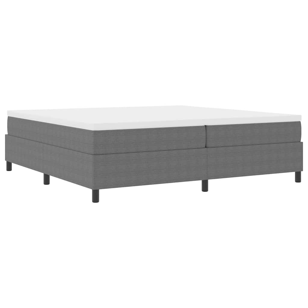 Boxspringbett Hellgrau 200 x 200 cm Cordstoff