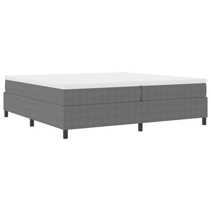 Boxspringbett Hellgrau 200 x 200 cm Cordstoff