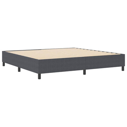 Boxspringbett Dunkelgrau 200 x 200 cm Cordstoff