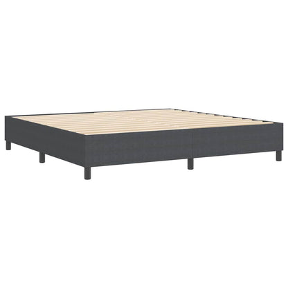 Boxspringbett Dunkelgrau 200 x 200 cm Cordstoff