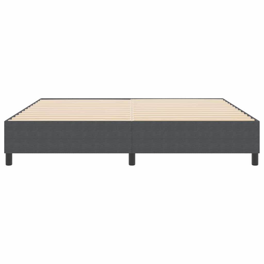 Boxspringbett Dunkelgrau 200 x 200 cm Cordstoff