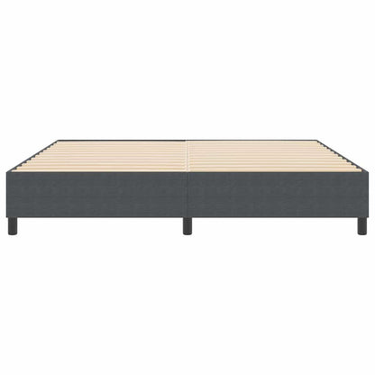 Boxspringbett Dunkelgrau 200 x 200 cm Cordstoff