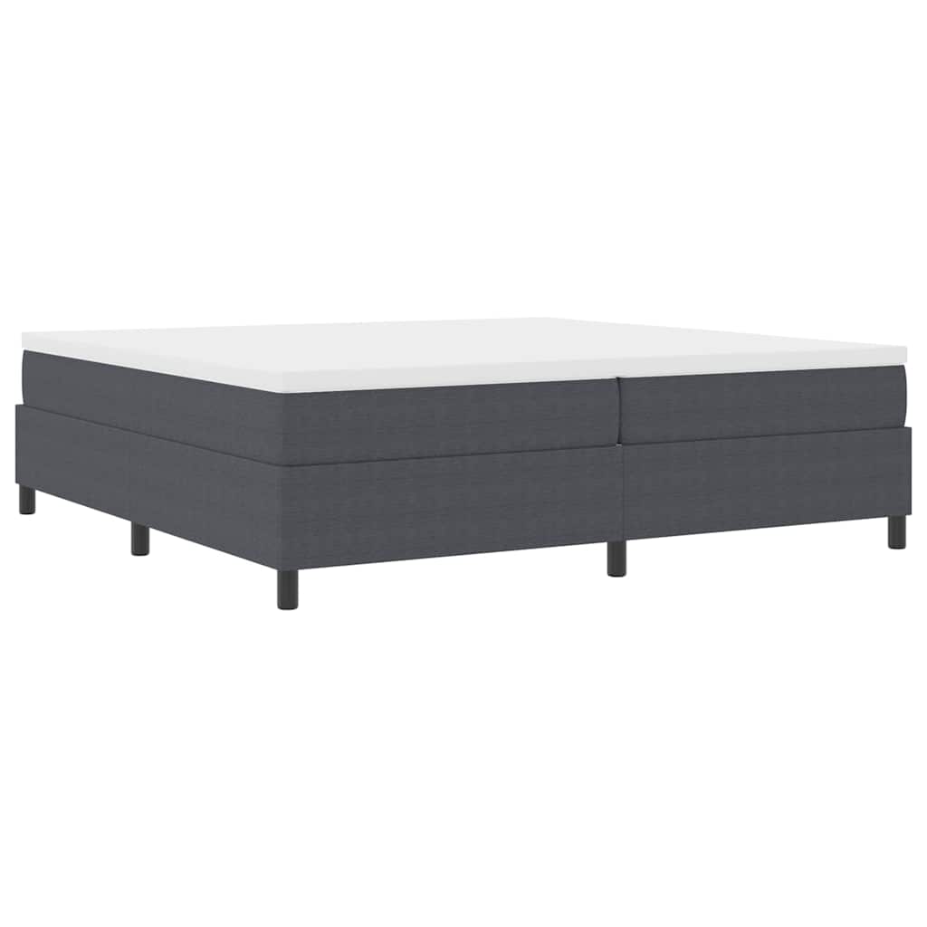 Boxspringbett Dunkelgrau 200 x 200 cm Cordstoff