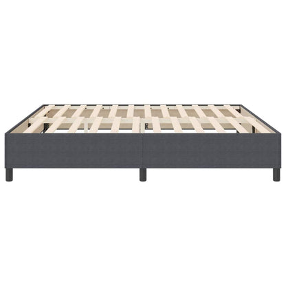 Boxspringbett Dunkelgrau 200 x 200 cm Cordstoff