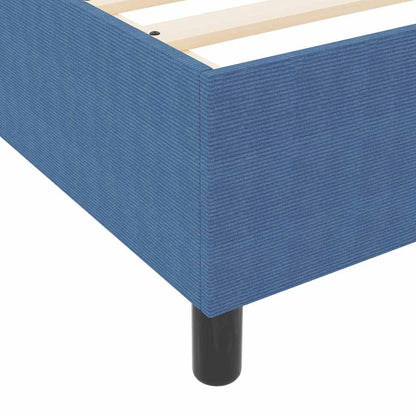 Boxspringbett Blau 200 x 200 cm Cordstoff