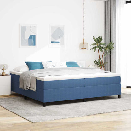 Boxspringbett Blau 200 x 200 cm Cordstoff