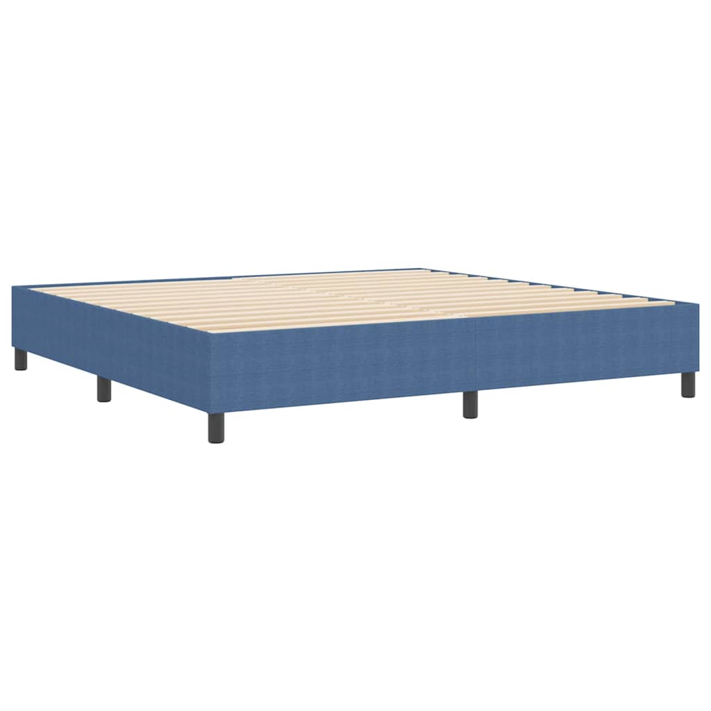 Boxspringbett Blau 200 x 200 cm Cordstoff