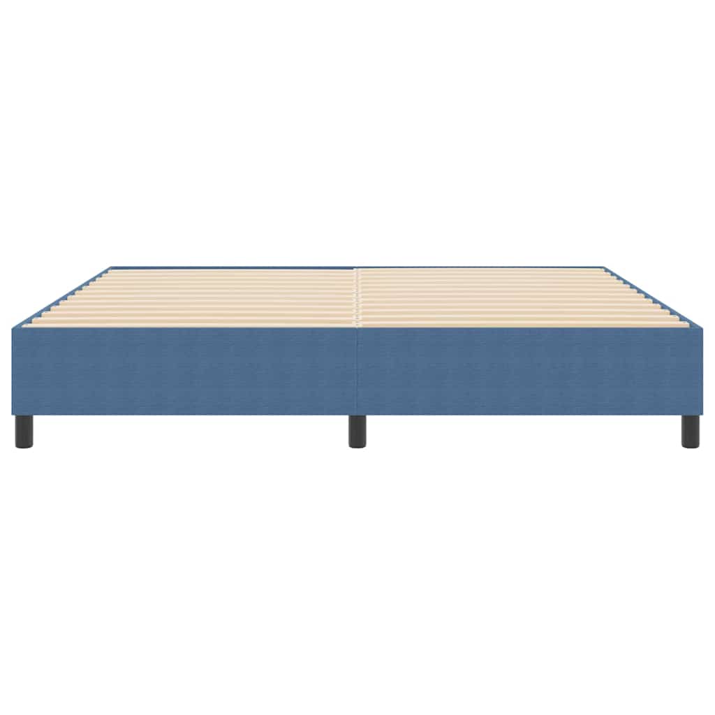 Boxspringbett Blau 200 x 200 cm Cordstoff