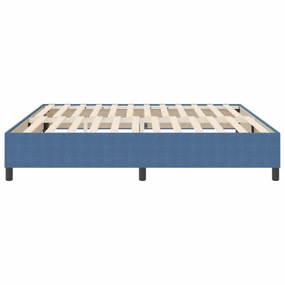 Boxspringbett Blau 200 x 200 cm Cordstoff